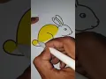 how to colour a rabbit drawing
