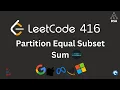 Leetcode 416 Partition Equal Subset Sum DP Subset Sum Handwritten Intuition Interview Prep