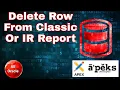 How to Delete Rows from Reports in Oracle Apex