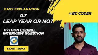 Leap Year Program in Python Explained Q 7 Logic Code Hindi CoderNileshSomkule
