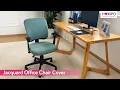 Jacquard Office Chair Cover 2PC