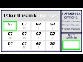 Easy Slow 12 Bar Blues Harmonica Backing Track in G