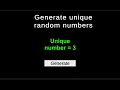 Generate unique random numbers in unity easy tutorial