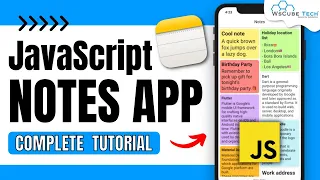 Build Your Own Notes Taking App using JavaScript JavaScript Notes App Project