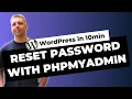 How to reset Wordpress password with phpmyadmin database on hosting