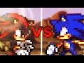 Sonic VS Shadow - Sprite animation Animated by Kire