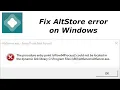 How To Fix AltStore IsWow64Process2 could not be located on Windows