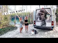 BACK ON THE ROAD Van Life In The Canadian Wilderness Lesbian Couple Vlog Crown Land Camping