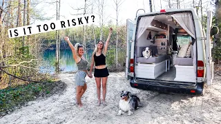 BACK ON THE ROAD Van Life In The Canadian Wilderness Lesbian Couple Vlog Crown Land Camping