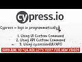 Cypress - logs in programmatically