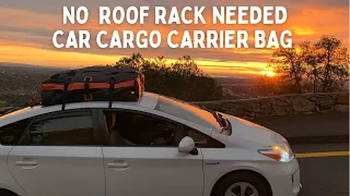 CAR ROOFTOP CARGO CARRIER BAG DEMO INSTALLATION 