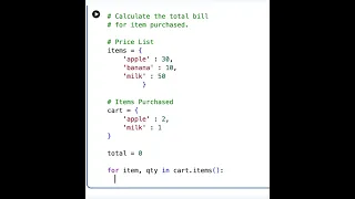 PYTHON CODE FOR SUPERMARKET BILLING SYSTEM