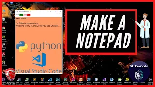 Python Tutorials Projects 05 - How to Create a Notepad Using Python Make a Notepad Source Code