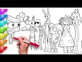 AMAZING DIGITAL CIRCUS Satisfying Coloring FanArt Speedcoloring Process - Caine Pomni Jax