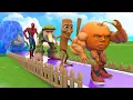 Download Lagu Red Horse Spiderman Crossing On Rainbow Spiders Bridge With Horse Vs Spider-Shark Rescue Animal Game