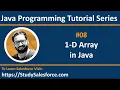 08 Java 1 D Array - Learn Java Programming Tutorials by Sanjay Gupta in English