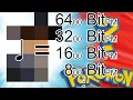 64bits 32bits 16bits 8bits but remixed by Camellia (short meme video)