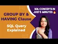 Group By and Having Clause in SQL in Hindi SQL interview questions DBMS SQL tutorial for Beginners