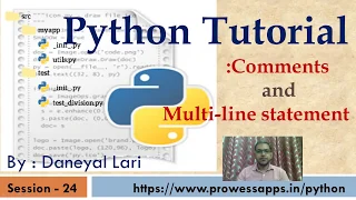 Python Tutorial for Beginners comments in python multi-line statement in python