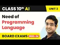 Artificial Intelligence Class 10 Unit 3 Advance Python - Need of Programming Language CBSE 2024