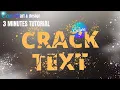 create a broken crack text effect in less than 3minutes with Canva Crack text effect