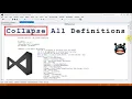 How to Collapse All Definitions In Visual Studio