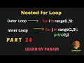 Nested Loops in Python For Loop Explained Python Tutorial LearnByparam