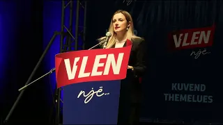 Fjalimi i Mimoza Musës në Kuvendin themelues të partisë politike VLEN