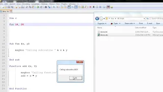 VB Script - Functions and Subroutines