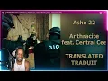 AMERICAN REACTS TO FRENCH RAP! [TRANSLATED] Ashe 22 - Anthracite (feat. Central Cee)