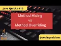 Method Hiding vs Method Overriding Java Quicks 10 Java Interview Questions