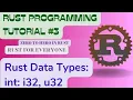 Rust Programming Tutorial Data types in Rust integer i32 u32 CodeasByteS