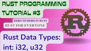 Rust Programming Tutorial Data types in Rust integer i32 u32 CodeasByteS