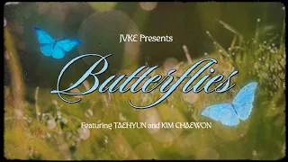 JVKE Feat TAEHYUN Of TXT KIM CHAEWON Of LE SSERAFIM Butterflies Official Lyric Video 
