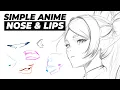How to QUICKLY Draw BETTER Anime Nose and Mouth