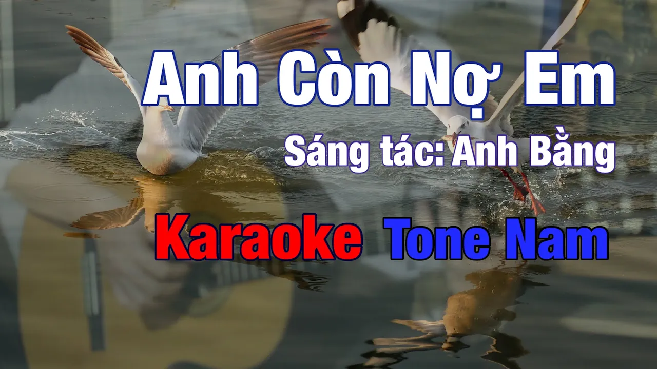 Anh Còn Nợ Em - Karaoke Tone Nam - Beat Guitar