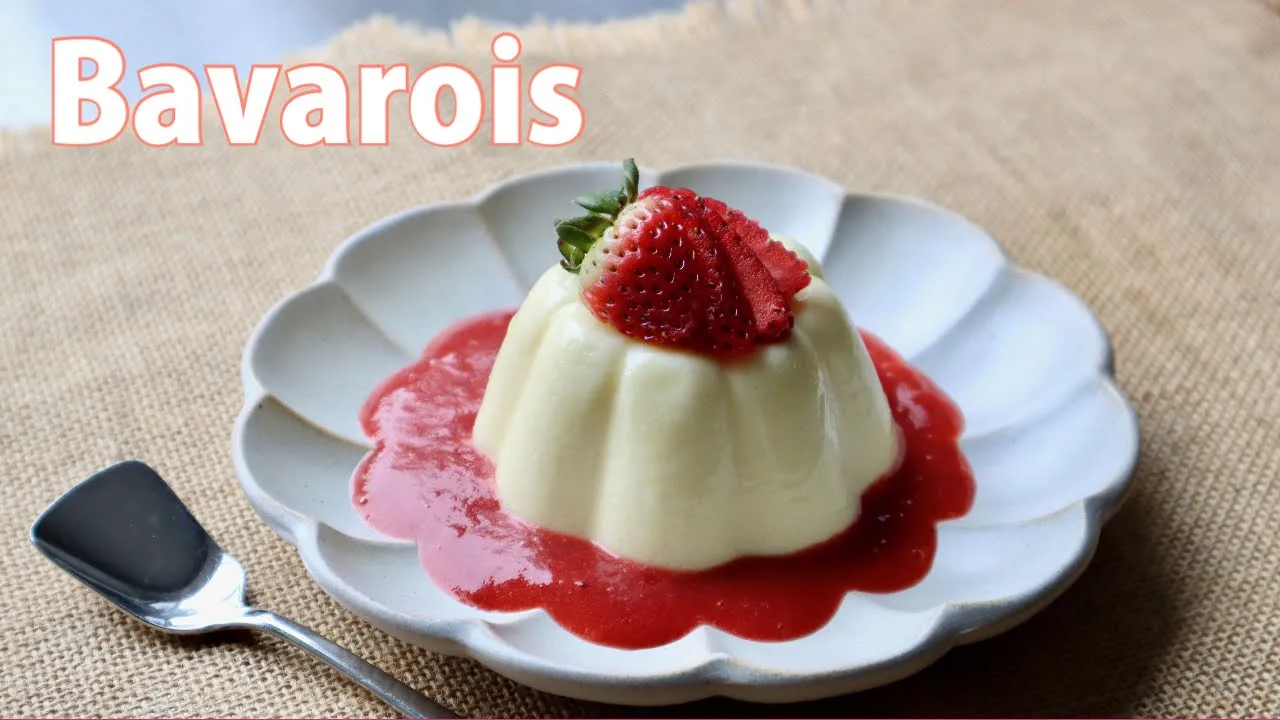 Bavarois with Strawberry Sauce Recipe - Japanese Cooking 101