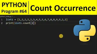 Python Program - Count Occurrence of an Item in a List in Python
