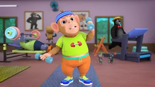 Bandar Mama Ka Gym Adventure 🐒💪 | बंदर मामा पहन पजामा | Hindi Rhymes for Kids | Zappy Zoo