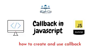 Callback in javascript Callback Concept Hindi