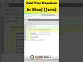 Program Add Two Numbers in BlueJ Java ll l l l l l