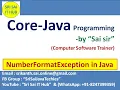 118 NumberFormatException in Java-Program Exceptions in Java Exception Handling Mechanism