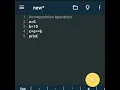 comparison operators in python