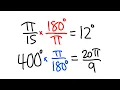 How to convert angles from radians to degrees degrees to radians
