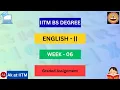 IITM BS Degree English - II Week