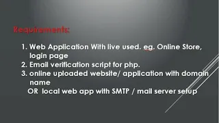 How to Implement Email Verification Link using PHP Part 1