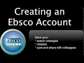 Creating an EBSCO Account