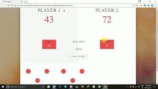 8 CSS Session 4 - 4 DOM Pig Game in HTML5 CSS