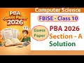 FBISE Computer Science PBA Section A Solution Debugging JavaScript HTML CSS Class 10 Board Exam