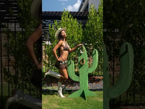 Setting up my Boots N’ Bikinis pool party! 🤠